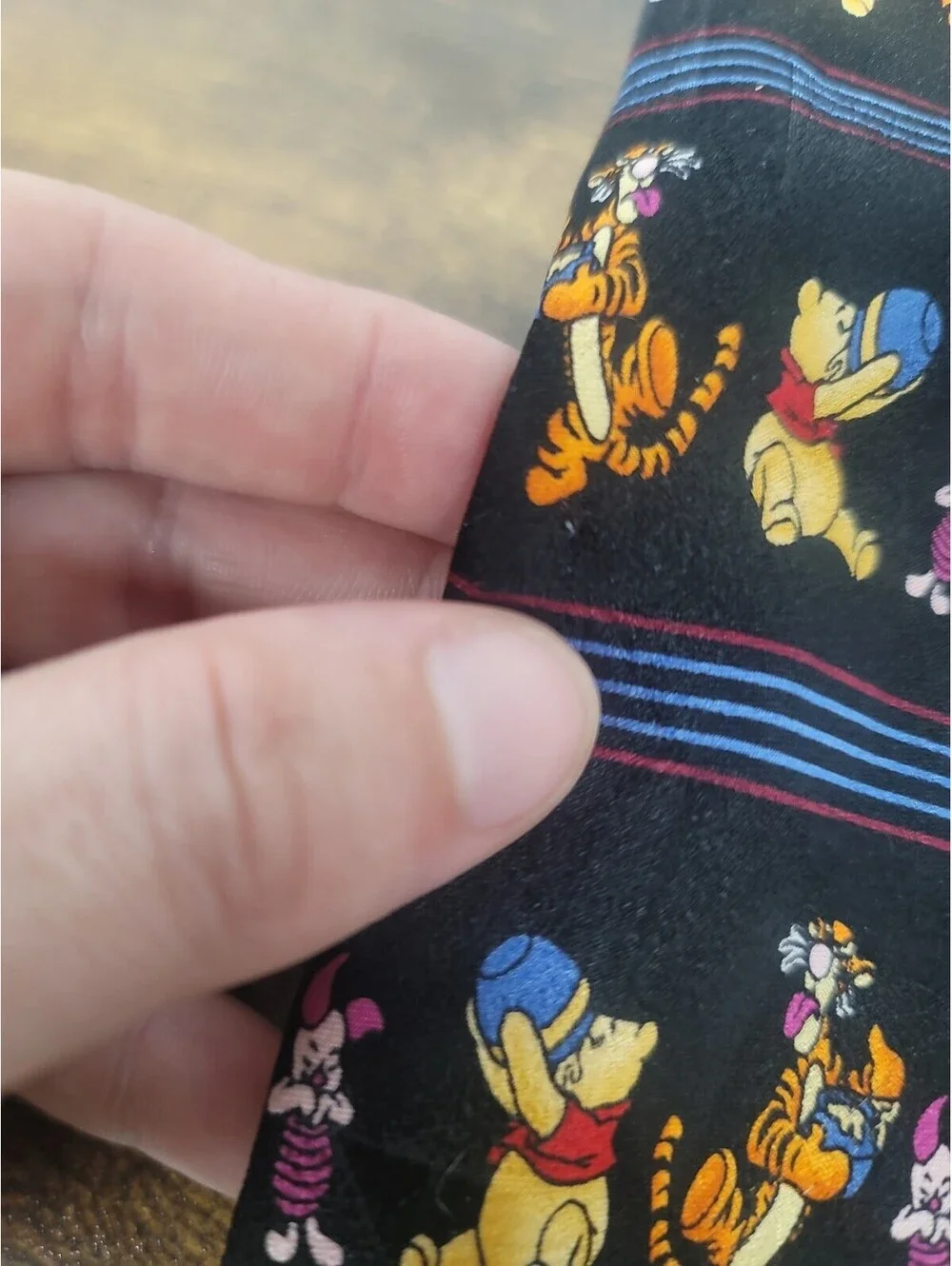 Disney Winnie the Pooh 100 Acre Collection Silk Tie Tigger Pooh And Piglet Black